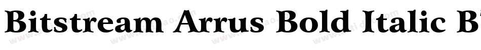 Bitstream Arrus Bold Italic BT字体转换